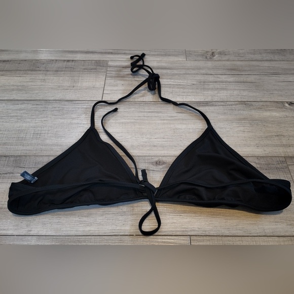 Aerie Black Triangle Bikini Top XL | Classic Swim, Adjustable Straps Summer Chic - Picture 12 of 13